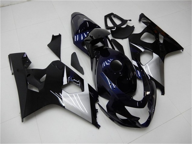 2004-2005 Suzuki GSXR 600/750 Motorcycle Fairings - Glossy Black Silver Blue Australia