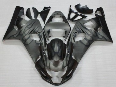 Affordable 2004-2005 Suzuki GSXR 600/750 Motorcycle Fairings - Grey Black Flame Australia