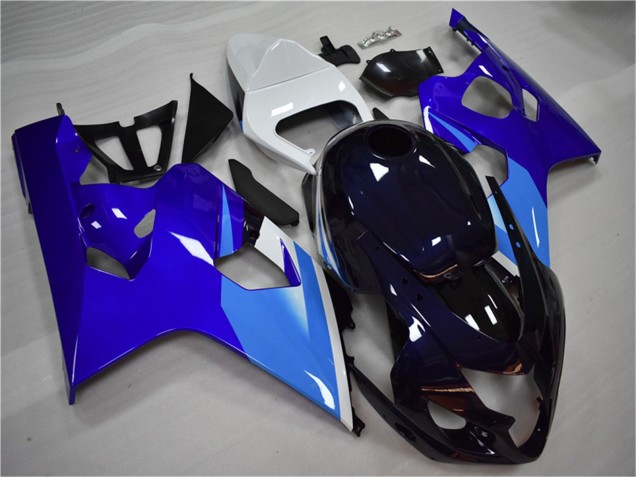 2004-2005 Suzuki GSXR 600/750 Motorcycle Fairing - White Blue Black Australia