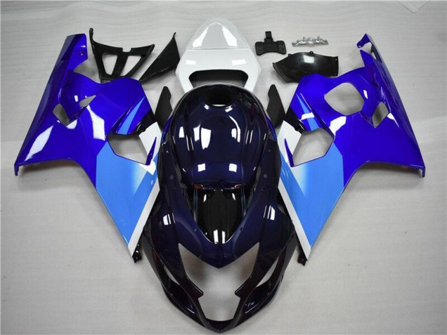 2004-2005 Suzuki GSXR 600/750 Motorcycle Fairing - White Blue Black Australia