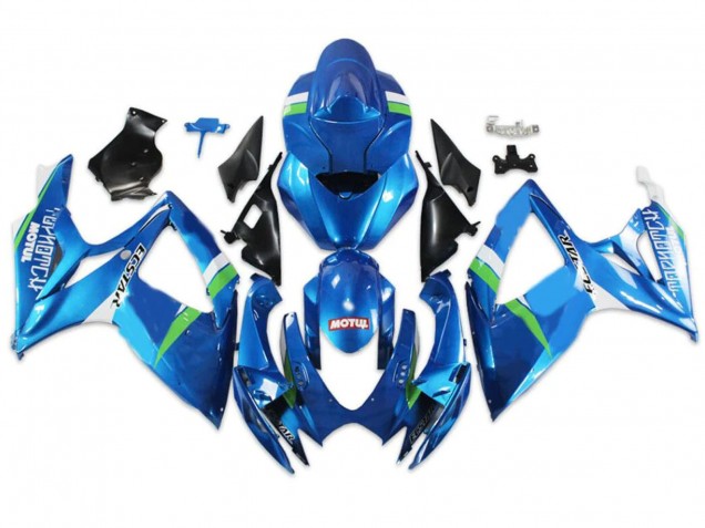 2004-2005 Suzuki GSXR 600/750 Motorcycle Fairings - Blue Green White Australia