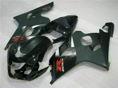Affordable 2004-2005 Suzuki GSXR 600/750 Motorcycle Fairings - Glossy Black Matte Black Red Decal Australia