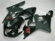 2004-2005 Suzuki GSXR 600/750 Motorcycle Fairings - Glossy Black Matte Black Red Decal Australia