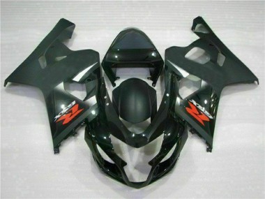 Affordable 2004-2005 Suzuki GSXR 600/750 Motorcycle Fairings - Glossy Black Matte Black Red Decal Australia