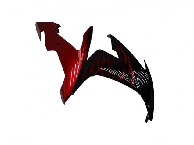 2004-2006 Yamaha YZF R1 Motorcycle Fairings - Glossy Black Red Flame Australia