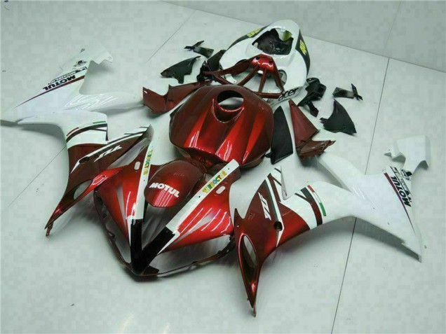 2004-2006 Yamaha YZF R1 Motorcycle Fairings - White Red Yellow Motul 46 Australia
