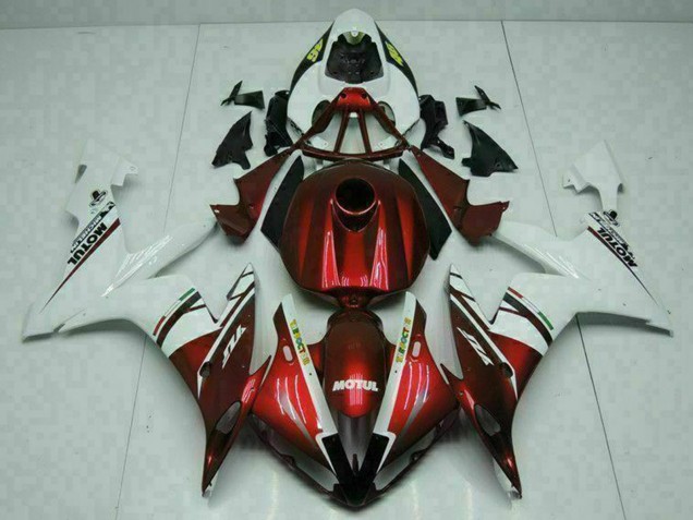 2004-2006 Yamaha YZF R1 Motorcycle Fairings - White Red Yellow Motul 46 Australia