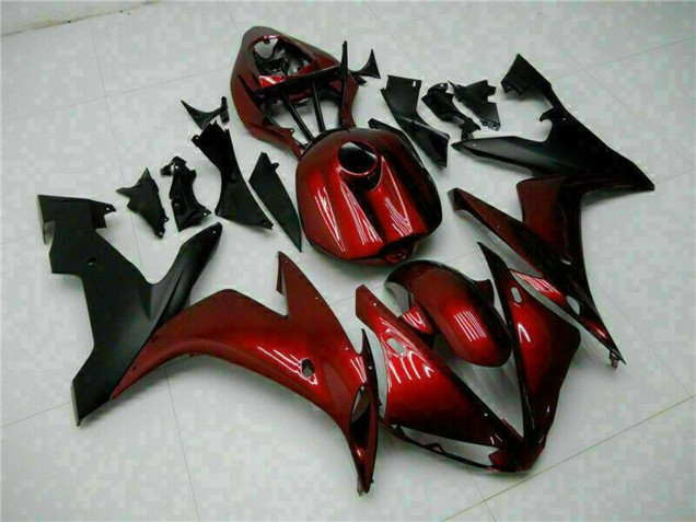 2004-2006 Yamaha YZF R1 Motorcycle Fairings - Maroon Red Matte Black Australia