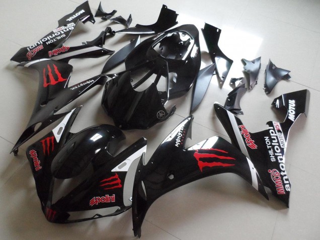 2004-2006 Yamaha YZF R1 Motorcycle Fairings - Glossy Black Red Monster Australia