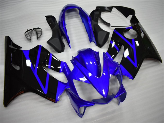 2004-2007 Honda CBR600 F4i Motorcycle Fairing Kits - Blue Glossy Black Australia