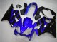 2004-2007 Honda CBR600 F4i Motorcycle Fairing Kits - Blue Glossy Black Australia