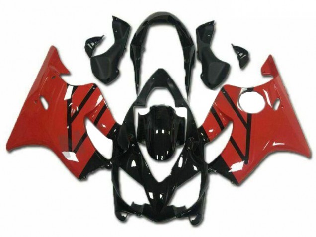 2004-2007 Honda CBR600 F4i Motorcycle Fairings Kits - Red Glossy Black Australia