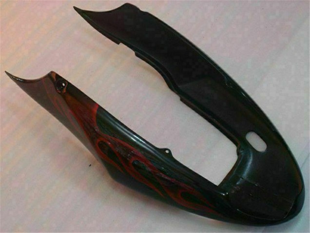 2004-2007 Honda CBR600 F4i Motorcycle Fairings - Glossy Black Red Flame Australia