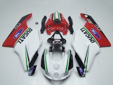 Affordable 2005-2006 Ducati 749 999 Motorcycle Fairings - White Red Green Glossy Black Enel Generali Tim Australia