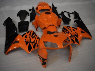 Affordable 2005-2006 Honda CBR600RR Motorcycle Fairing - Orange Black Flame Australia