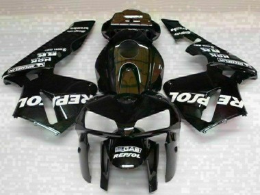 Affordable 2005-2006 Honda CBR600RR Motorcycle Fairings - Black Repsol Australia