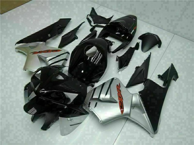 2005-2006 Honda CBR600RR Motorcycle Fairings - Glossy Black Silver Australia