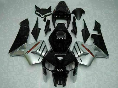 Affordable 2005-2006 Honda CBR600RR Motorcycle Fairings - Glossy Black Silver Australia