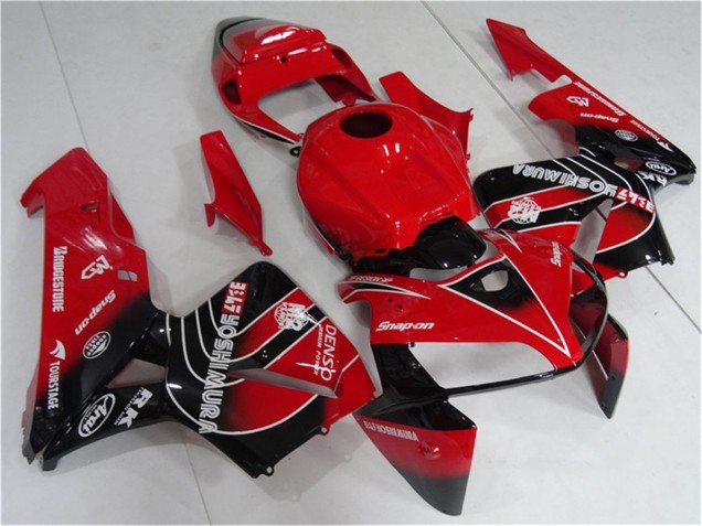2005-2006 Honda CBR600RR Motorcycle Fairings Kit - Red Black Australia