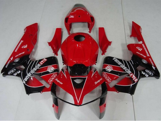 2005-2006 Honda CBR600RR Motorcycle Fairings Kit - Red Black Australia