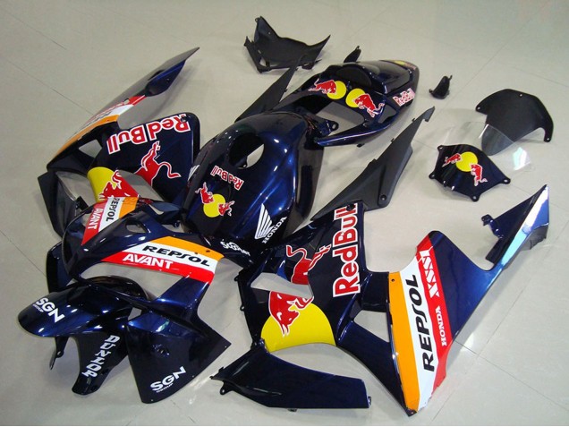 2005-2006 Honda CBR600RR Motorcycle Fairings - Dark Blue Orange Red Bull Repsol Australia