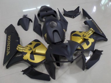 Affordable 2005-2006 Honda CBR600RR Motorcycle Fairings - Matte Black with Gold Skull Australia