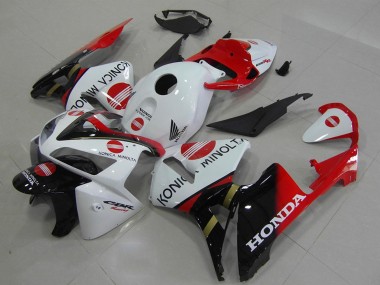 Affordable 2005-2006 Honda CBR600RR Motorcycle Fairings - White Red Glossy Black Konica Minolta Australia