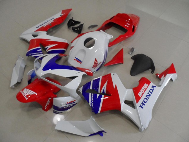 2005-2006 Honda CBR600RR Motorcycle Fairings - White Red Blue Motul HRC Australia