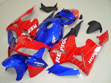 Affordable 2005-2006 Honda CBR600RR Motorcycle Fairings - Blue Red Spider Man Repsol Australia