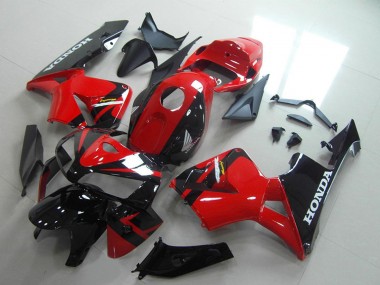 Affordable 2005-2006 Honda CBR600RR Motorcycle Fairings - Red Glossy Black Australia