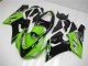 2005-2006 Kawasaki ZX6R Motorcycle Fairings - Green Glossy Black Elf Australia