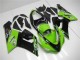2005-2006 Kawasaki ZX6R Motorcycle Fairings - Green Glossy Black Elf Australia