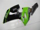 2005-2006 Kawasaki ZX6R Motorcycle Fairings - Green Glossy Black Elf Australia