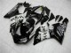 2005-2006 Kawasaki ZX6R Motorcycle Fairings - Glossy Black White West Australia