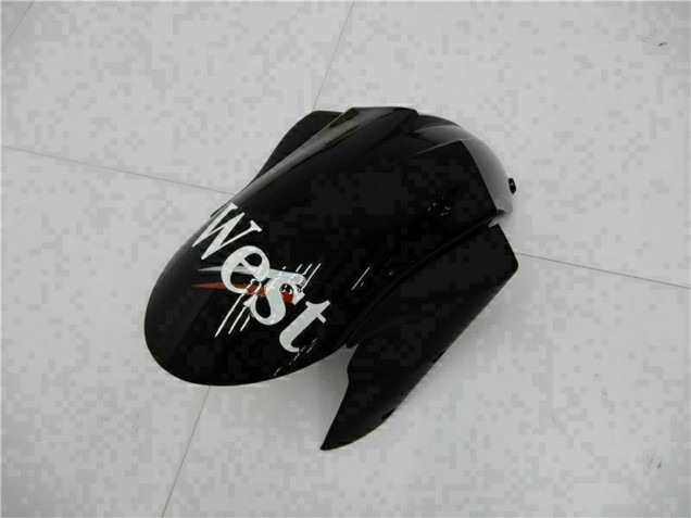 2005-2006 Kawasaki ZX6R Motorcycle Fairings - Glossy Black White West Australia
