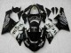 2005-2006 Kawasaki ZX6R Motorcycle Fairings - Glossy Black White West Australia