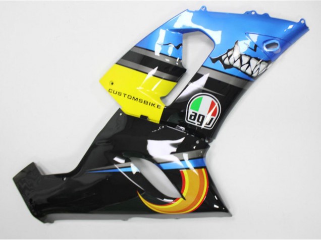 2005-2006 Kawasaki ZX6R Motorcycle Fairings - Blue Yellow Black Shark Australia