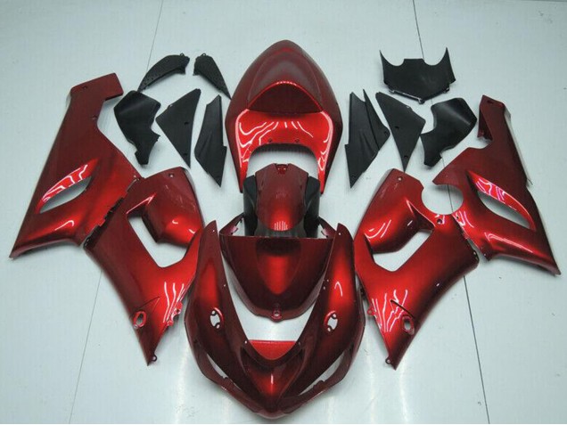 2005-2006 Kawasaki ZX6R Motorcycle Fairings - Candy Red Australia