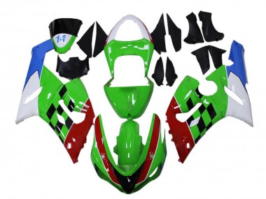 Affordable 2005-2006 Kawasaki ZX6R Motorcycle Fairings - White Green Blue Red Black Australia