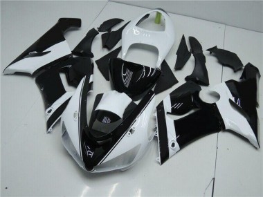 Affordable 2005-2006 Kawasaki ZX6R Motorcycle Fairings - White Glossy Black Australia
