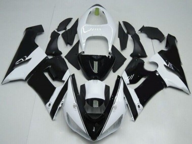 Affordable 2005-2006 Kawasaki ZX6R Motorcycle Fairings - White Glossy Black Australia