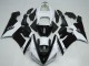 2005-2006 Kawasaki ZX6R Motorcycle Fairings - White Glossy Black Australia