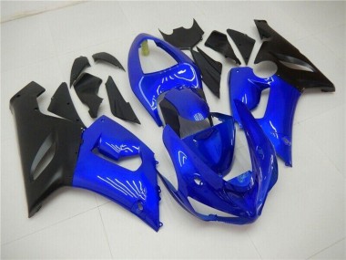 Affordable 2005-2006 Kawasaki ZX6R Motorcycle Fairings - Blue Matte Black Australia
