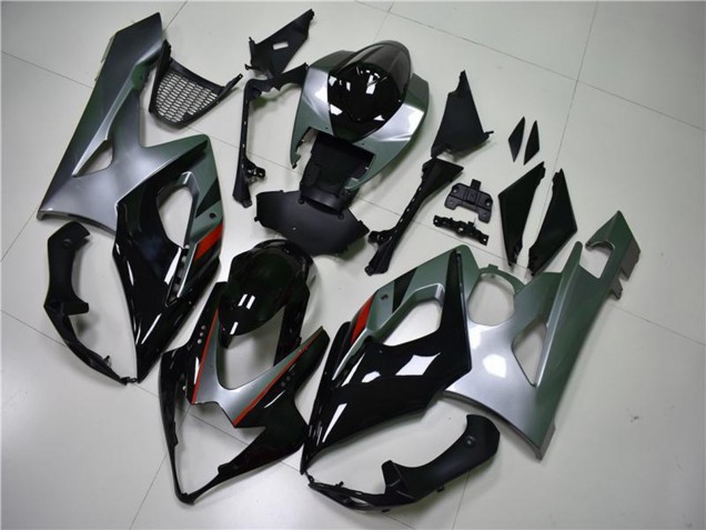 2005-2006 Suzuki GSXR 1000 Motorcycle Fairing - Glossy Black Silver Australia