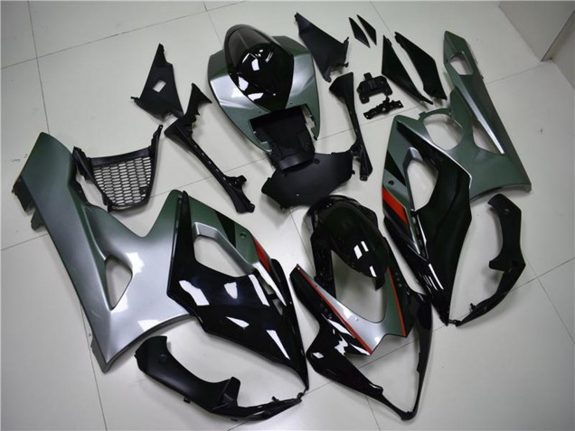 2005-2006 Suzuki GSXR 1000 Motorcycle Fairing - Glossy Black Silver Australia