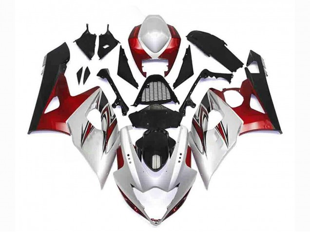 2005-2006 Suzuki GSXR 1000 Motorcycle Fairing Kits - Silver Red Black Australia
