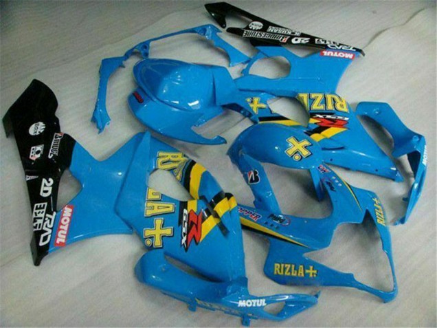 2005-2006 Suzuki GSXR 1000 Motorcycle Fairings - Blue Gold Black Rizla Australia