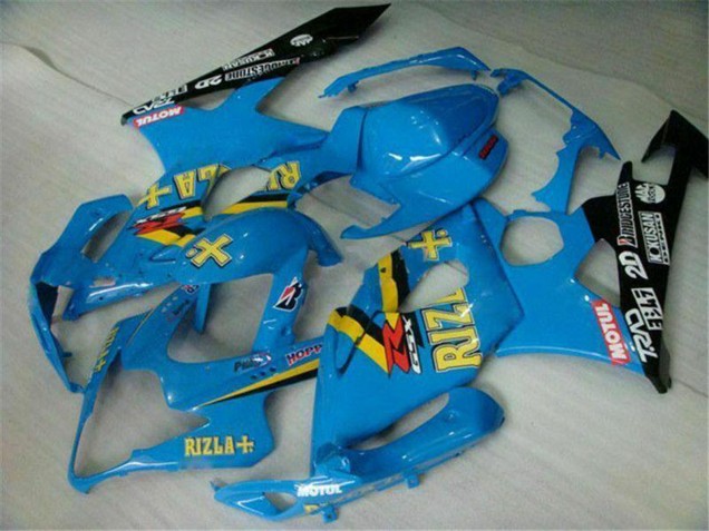 2005-2006 Suzuki GSXR 1000 Motorcycle Fairings - Blue Gold Black Rizla Australia