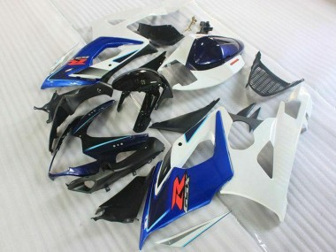 Affordable 2005-2006 Suzuki GSXR 1000 Motorcycle Fairing Kits - White Blue Glossy Black Australia