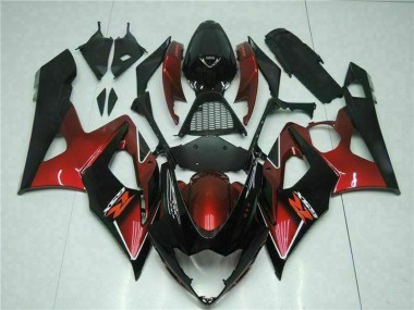 Affordable 2005-2006 Suzuki GSXR 1000 Motorcycle Fairing - Red Glossy Black Australia
